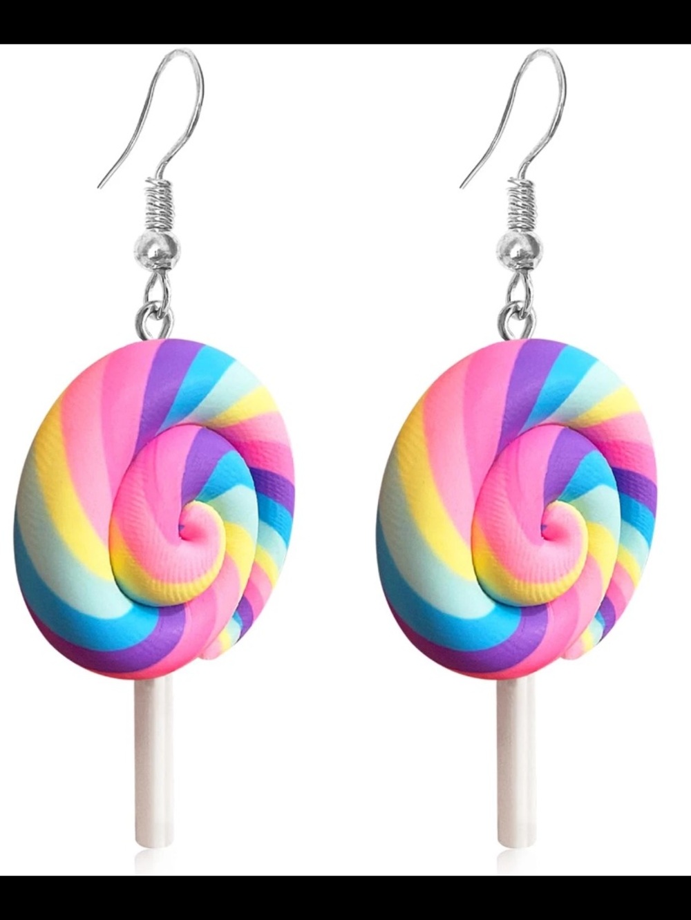 New Colorful Rainbow Lollipop Dangle Earrings